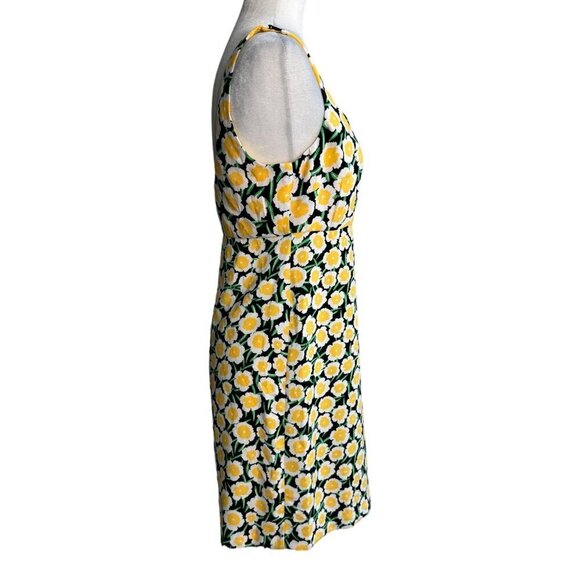 Diane von Furstenberg for Target 90s Shift Yellow Poppy Mini Dress Women's Sz 6 - Picture 8 of 12
